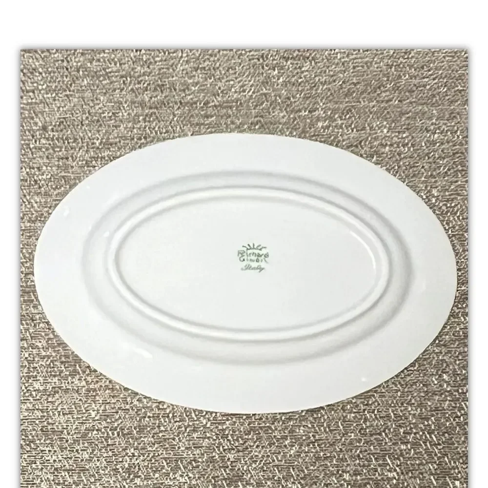 Richard Ginori Italy 4 Oblong Wide Rim Plate 9 x 6 Appetizer Lunch Small Plate